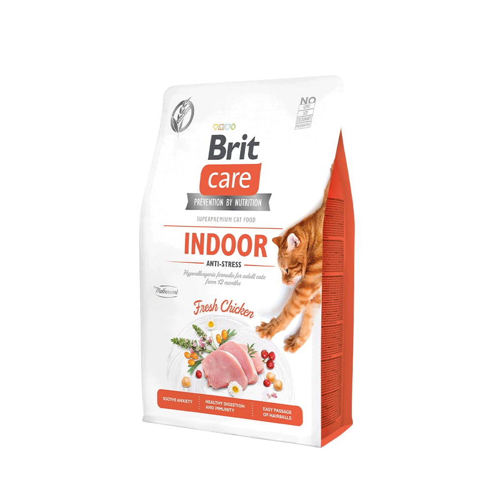 Brit Care Cat Indoor Anti-stress 2kg - Gatos antiestrés