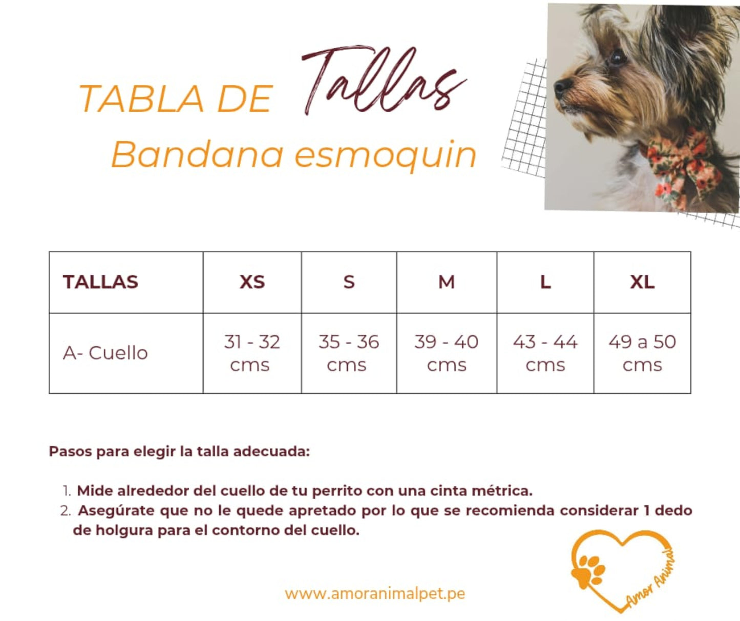 Bandana esmoquin para perros - Amor Animal