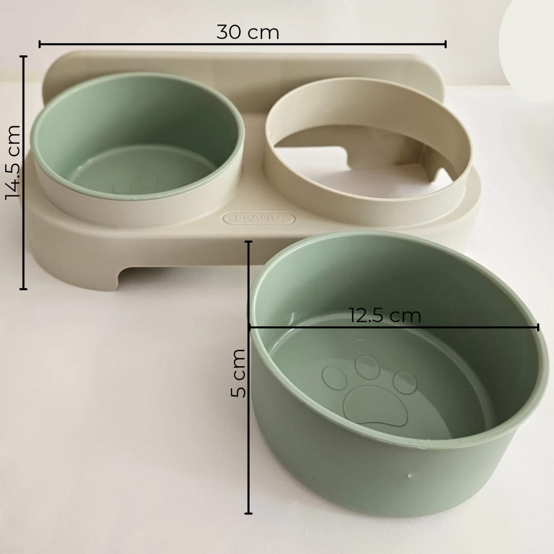 Comedero doble para perros y gatos