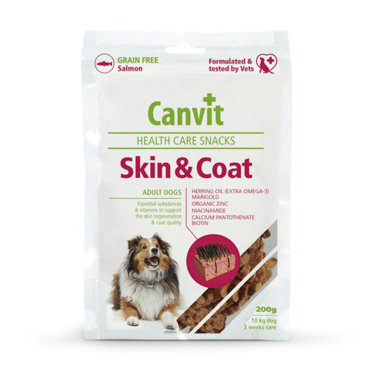 Snack para perros para piel y pelaje. 