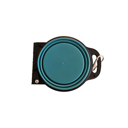 Comedero doble portátil plegable de silicona para mascotas