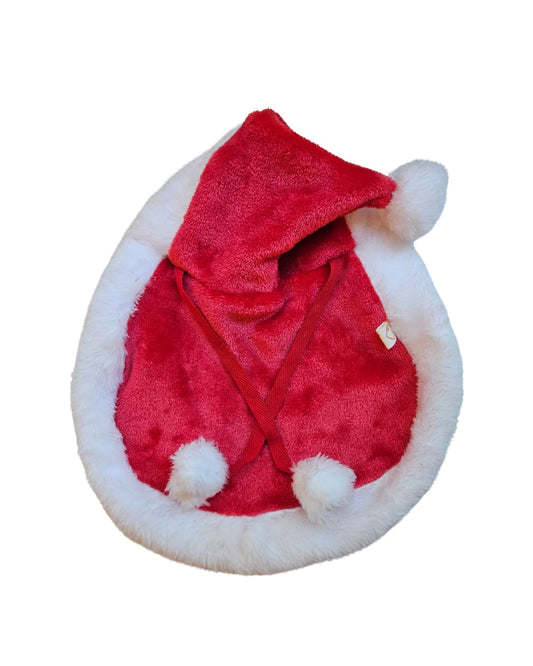 Capa de navidad con capucha y lazo ajustable para mascotas