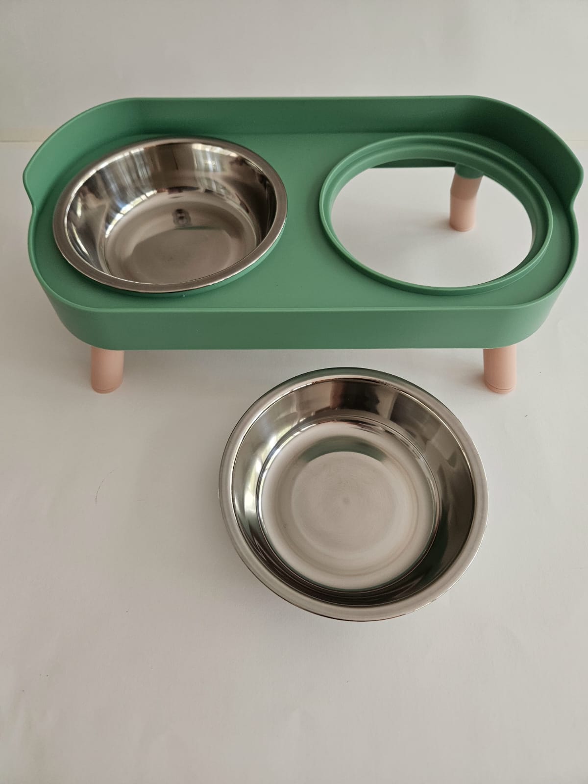 Comedero doble para perros y gatos