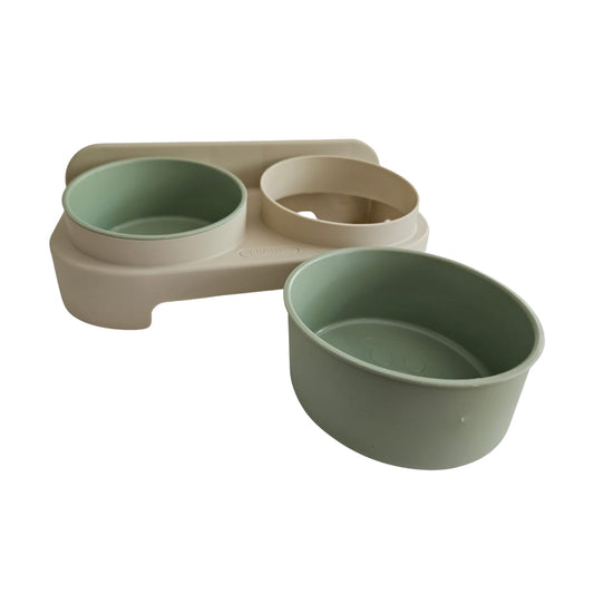 Comedero doble para perros y gatos