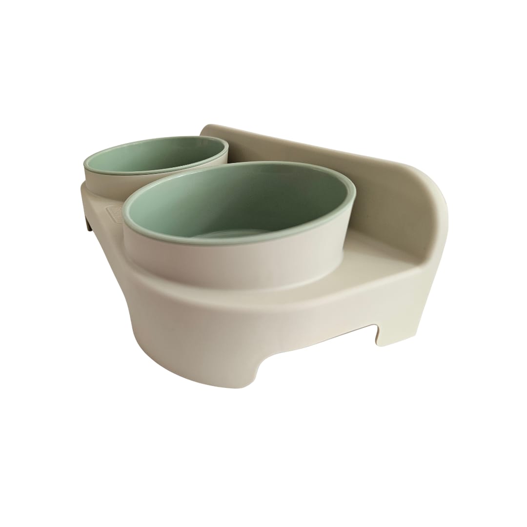 Comedero doble para perros y gatos