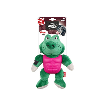 I'm Hero Squeak Alligator - Juguete de Caimán con armadura.