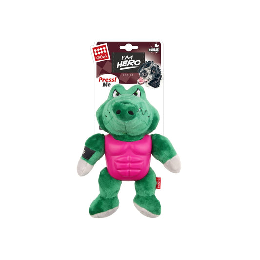 I'm Hero Squeak Alligator - Juguete de Caimán con armadura.
