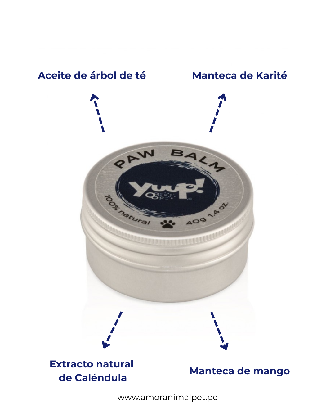Paw Balm  40 G. Bálsamo Protector 100% Natural para perros y gatos